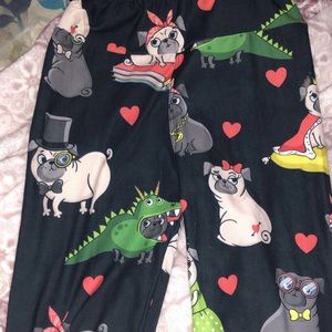 Pug print leggings